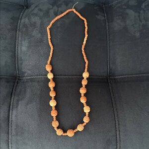 Elegant Wooden Bead Necklace